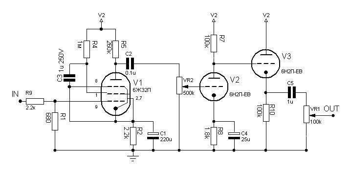 6н3п предусилитель схема