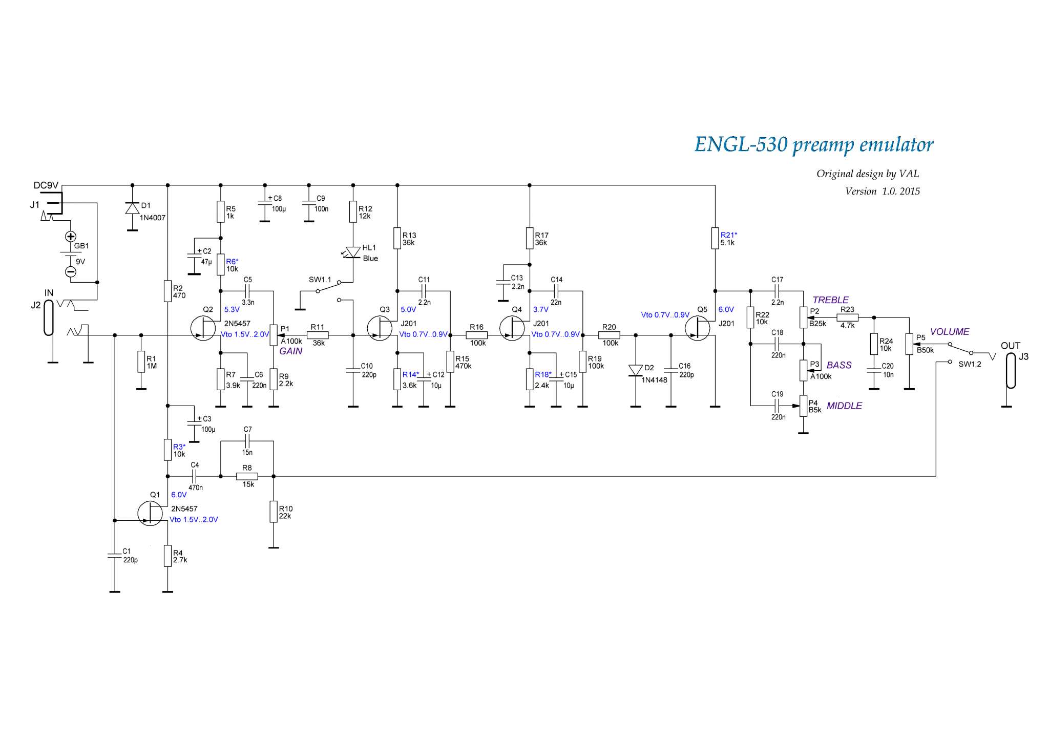 Engl e530 preamp схема