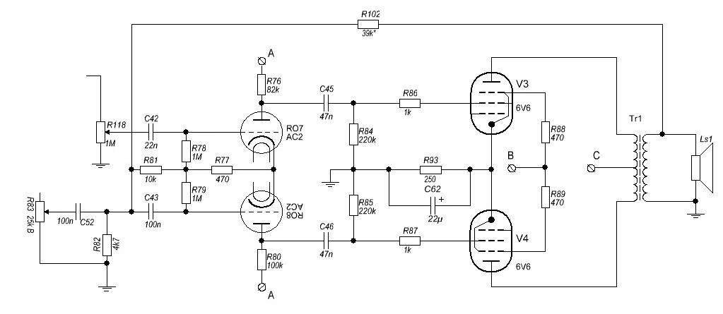 Quad 22 preamp схема