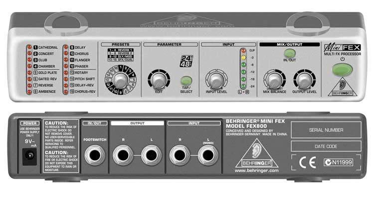 Minifex Fex800 - стереофонический мультиэффект-процессор (новый)